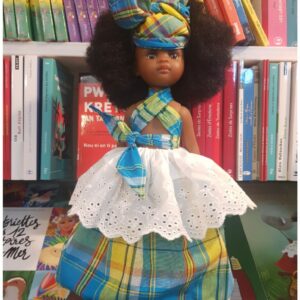 Poupée Barbie noire en robe Karabela Haiti collector