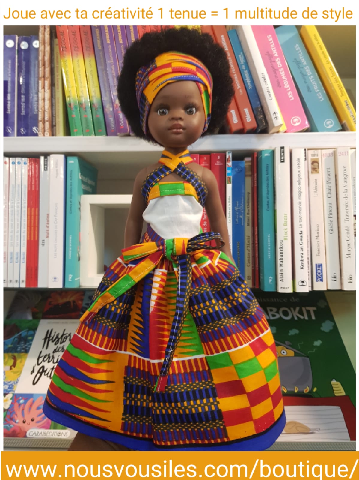 Poupée Barbie noire en robe Karabela Haiti collector par nous-vous-iles -  Afrikrea