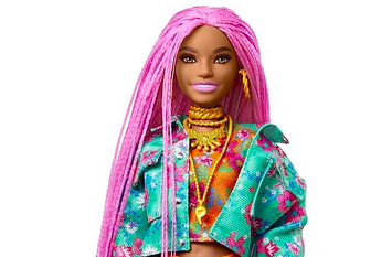 Barbie Noire Cheveux Tressés - Barbie Extra Doll Rose Souris DJ - Dès 3 ans